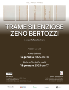 “Trame Silenziose” dell’artista Zeno Bertozzi